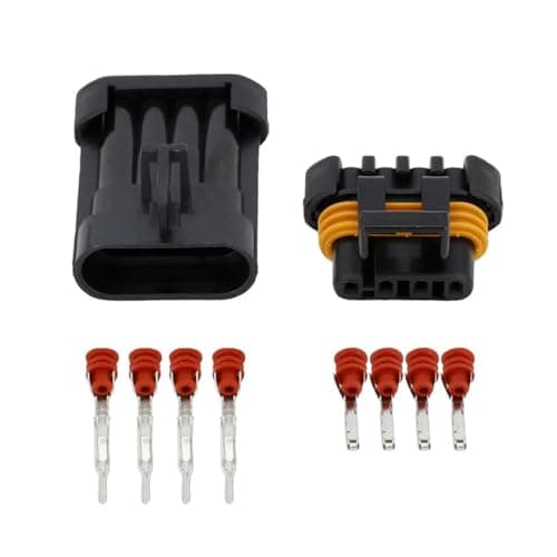 Qingqing Store 4 Pin Protective Sleeve With Waterproof Connector Sensor Plug With Terminal DJ7043Y-1.5-11/21 (Color : Male female plug, Size : 5 Sets)