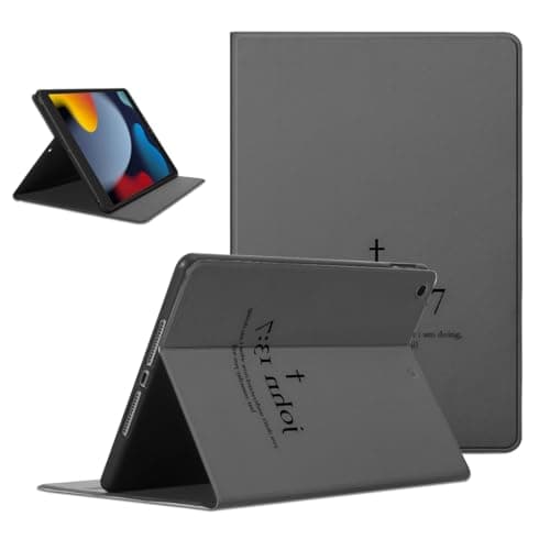 Mrtponk Stylish Jesus Christian John l 3:7 Tablet Case for iPad Air 2 9.7 Inch,Cross Pattern for Women Men Protective Cover Flip PU Leather Stand Funda