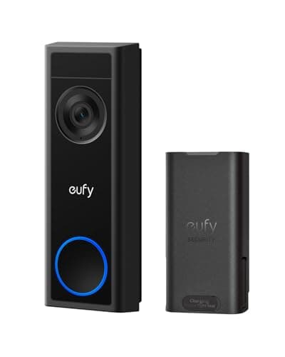 eufy Security Video Doorbell Camera C31,Extra Rechargeable Battery Pack,2K FHD,Dual Power Options,Live Video Call,24/7 Recording,Human and Motion Detection,HomeBase S380 Compatible,No Monthly Fee
