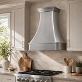 CHETTO C Brushed Stainless Steel Range Hood with High CFM Vent Hood Insert 4-Speed Settings LED Lights Baffle Filter 54"W x24"D x60"H Wall Mount