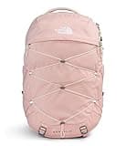 The North Face Women's Borealis Commuter Laptop Backpack - Everyday Travel Bag, Laptop Sleeve, Reflective Details, Pink Moss Dark Heather/Gardenia White-NPF, One Size