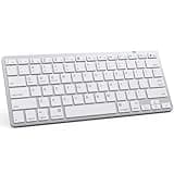 YORUNOHOSHI Multi-Device Bluetooth Keyboard for Mac, iPad, iPhone & Windows - Wireless for iPad Pro 12.9/11, Air, Mini, MacBook, Surface, Android Tablet - Switch 3 Devices, Auto-Reconnect, White