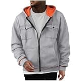 Men Hoodies Zip Up Sweatshirt Fleece Winter Jacket Warm Thick Coat