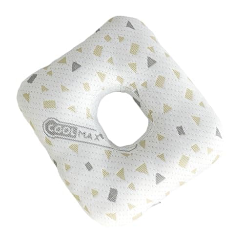 Memory Foam Cushion - Ear Piercing Pillow, Sleeping Pillow 11.02" x 11.02" x 2.76" Soft Support, Great for Airplane, Car, Workplace, Gym, Nap, V