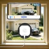 LETSCEE 2K No Drill Window Camera for Indoor & Outdoor Home Security,Stick-On Glass-Angled Mount Wired,2.4G & 5Ghz WiFi,Continuous 24/7 Recording,2-Way Audio,Easy & Quick Install.
