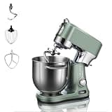 Stand Mixer for Baking, 7L Food Mixers for Baking, Splash Guard, 800W Tilt-Head Food Mixer, Electric Kitchen Mixer with Bowl, Dough Hook, Wire Whip & Beater