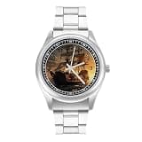 NTVOWPZO Three-Hand Analog Stainless Steel Watches for Men Easy Reader