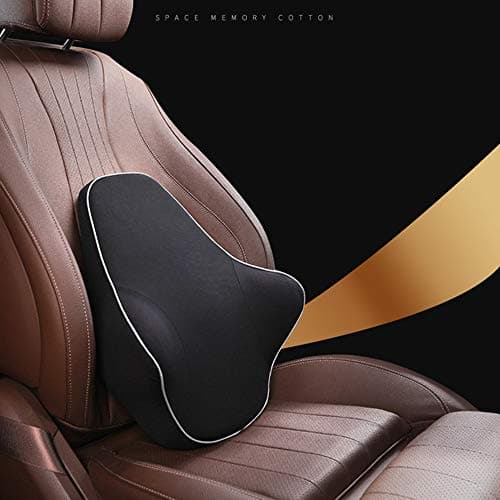 CVEUE CA Car Lumbar Pillow Memory Pillow Lumbar Pillow Back Support Cushion for Car Lumbar pillowLumbar Support (Color : Black, Size : 474117cm)
