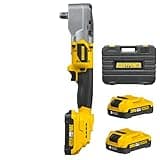 ALLOYPOWER 20V Brushless Right Angle Wrench, 207 Ft-lbs（280N.M）,1/2'' High Torque Cordless Power Tool with 2×2.0Ah Batteries, LED Light, 2-Speed Control, Compact 90° Design for Tight Spaces