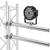 Yaocom 2 Set 20" Truss Extension Pole with Single Clamp, Aluminum Stage Lighting Mount Arm for DJ Lighting, Speaker & Truss Rigging, 2 Inch/ 50mm Standard Fit