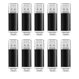 Pingmugy USB Flash Drive (10 Pack Plastic USB Black, 8GB)
