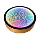 Grounded Labs Oasis Mini Sand Art, Real Bamboo, Zen Stress Relief, iOS and Android Compatible, with Smart LED Lighting