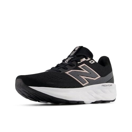 New Balance Women's Fresh Foam 520 V9 Running Shoe, Black/Castlerock/Metallic Rose, 8 M
