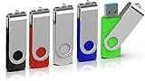 TOPESEL 5 Pack 16GB USB 3.0 Flash Drive Memory Stick Thumb Drives USB Drives with Led Light (5 Mixed Colors: Black Blue Green Red Silver)