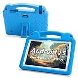 Kids Tablet 10 Inch - Octa-Core, 8GB RAM (4+4) 64GB ROM, IPS HD 1280x800, WiFi 6, GMS - Android 15 Tablet for Kids with Parental Control, Kids Content & Eye Protection, EVA Case (Blue)
