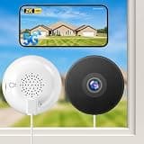 DYPCO 4MP Window Camera,2.4Ghz & 5Ghz WiFi Indoor Cameras for Home Security, Color Starlight Night Vision, Anti-Glare, AI Motion Detection, 24/7 Recording, Compatible with Alexa