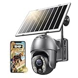 ELYSOO 5MP Cellular Security Camera Outdoor, No WiFi Security Camera with 10X Optical Zoom, 4G LTE Solar Powered Cameras, Human Detection & Auto Focus, Color Night Vision, Pan Tilt 360° Live View