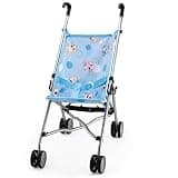 Bayer Baby Umbrella Stroller for Dolls - Blue Cow Print, 18 in