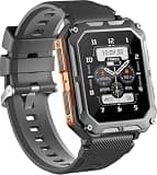 Rugged Android Smartwatch with Bluetooth Calling, IP68 Waterproof, Orange