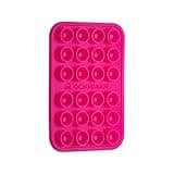 OCTOBUDDY Classic - Silicone Suction Phone Case Adhesive Mount - Hands-Free, Strong Grip Holder for Selfies & Videos - iPhone & Android Compatible - 2.25″ x 3.25″, Hot Pink