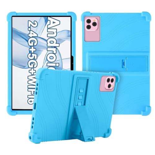 Case for ICONLINK ZB32A 10.1 inch,Soft Silicone Protector Cover,Kids Friendly,Adjustable Stand Tablet Cover,4 Corners Thicken Shockproof,Sky Blue