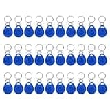 PATIKIL 125kHz T5577 RFID Key Fob Tag, (Blue) (30pcs), Writable Rewritable Smart Key Fobs Tags Blank Clone IC Card Key Classic 1K, Suit for - Entry Access Control Systems