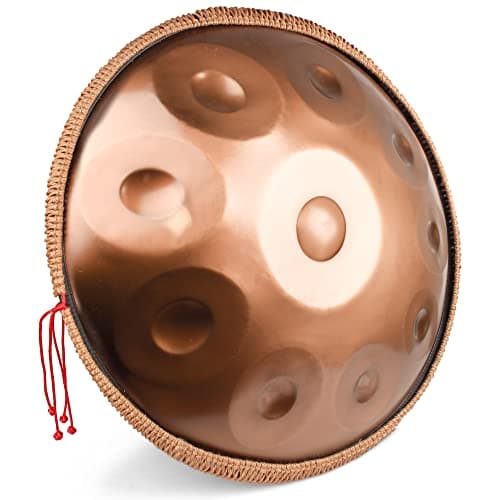 Steel Tongue Drum 12 Inches - 13 Notes C Major Tuned Percussion Instrument with Bag, Music Book, Mallets and Finger Picks