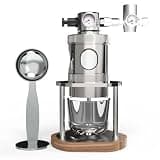Espresso Maker, Portable Manual Coffee Machine with Pressure Gauge, 16 Bar Fast Extraction, Stainless Steel, Detachable Design for Coffee Lovers