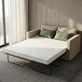2 4-Inch Full Size Cool Gel Memory Foam Sofa Bed Mattress Replacement – Fiberglass-Free, CertiPUR-US Certified, Washable Cover Mattress Topper for Sleeper Sofas & Couch Beds (Sofa Not Included)