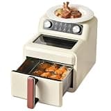 1700W 7L Air Fryer with Stainless Steel Basket – Digital Oil-Oven, Non-Stick, Double Knob Control, Healthy Low-Fat Cooking, Visual Window for Easy Monitoring
