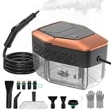 GABTRUK Steam Cleaner for Home, 3-Level Adjustable Steamer, 15s Heat-Up & 1.8L Tank, 4Bar High Pressure 6.56ft Hose, Handheld Steamer for Car Detailing, Tile, Grout, Furniture with 14pcs Accessories