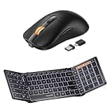 ProtoArc XK01 Plus Backlit Foldable Keyboard & EM15 Bluetooth Wireless Mouse