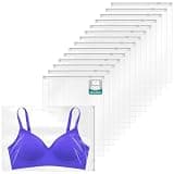 Clear Swimsuit Organizer Bags 100 Pack, 8x10 Inch Waterproof Reusable Zipper Storage Bags, Portable Travel Packing Bags for Bikini, Underwear, Clothes & Toiletries