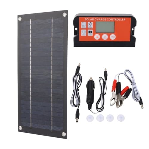 Asixxsix Solar Panel Kit, Solar Panel Charger with 600W 100A Charge Controller, Monocrystalline Starter Kit for RV, Campers, Vehicle, Caravan, Outdoor, Camping