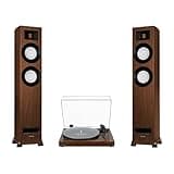 Fluance RT81+ Vinyl Turntable Record Player, Audio Technica VM95E Cartridge, Acrylic Mat and Ri91 Powered Floorstanding Speakers