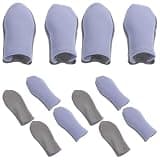 LIFKICH 10pcs Metallic Fiber Gaming Finger Sleeves with Ultra-Thin Design and Anti-Slip Features for Mobile Game Touchscreen Protection