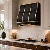 CHETTO C Stainless Steel Range Hood with 4-Speed Vent Hood Insert LED Lights Baffle Filter 36"W x24"D x33"H Wall Mount