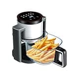 OLIXIS Glass Air Fryer 4.7Qt, Non Toxic Airfryer with 10 Preset Cook Modes, 395°F Rapid Air Crispy Technology, Roast Bake Dehydrate Reheat, Nonstick & Easy-Clean Basket, 1300W