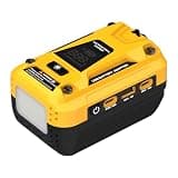 140W PD 3.1 Fast Charging USB Battery Charger, Compatible with Craftsman 20V Battery, Supports Battery Recharging, Dual USB-C, Single USB-A, LED Digital Display & LED Work Light