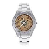 NTVOWPZO Three-Hand Analog Stainless Steel Watches for Men Easy Reader