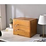 ntumLeap Rustic Solid Wood Desk File Cabinet with Lock-3 Drawer Stylish Storage Solution for Home & Office,Secure Desktop,Modern Commode,