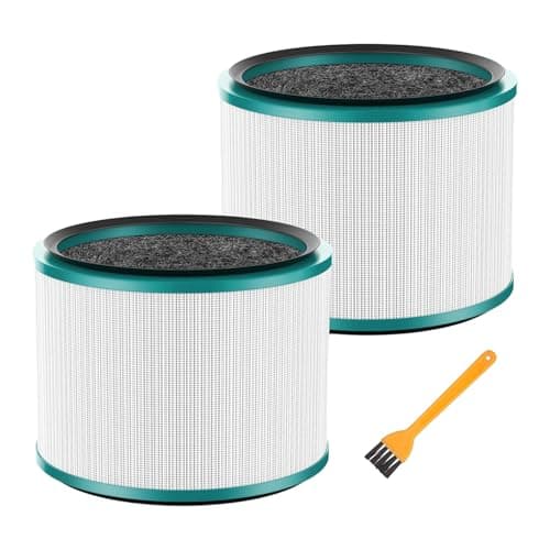2 Pack HP01 HP02 HEPA Filter Compatible with Dyson DP01 DP02 HP00 HP01 HP02 HP03 Desk Air Purifiers, Pet Care Filter for Effectively Captures Particles and Minerals, Compare to Part # 968125-03
