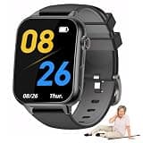 Mothdust 4G Senior Smartwatch with GPS Tracker Fall Detection Video Calls IP67 Waterproof SOS Button Emergency Safety Wristband for Elderly Care Seniors Patients No SIM Card(Black)