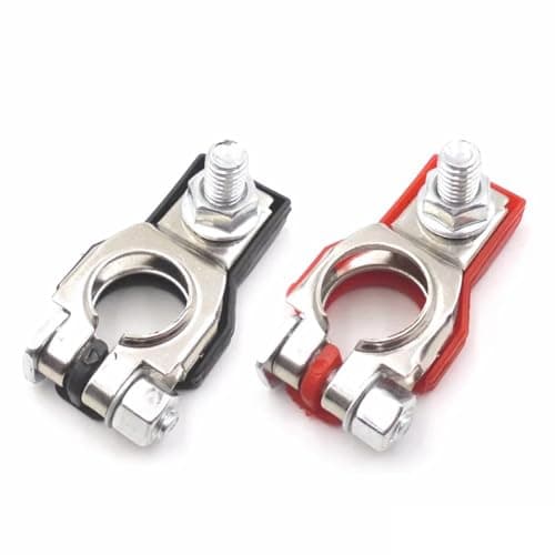 2PCS Battery Terminal Connectors for KIA Sportage 2018-2023 2024, Solid Copper Top Post Battery Terminals, Car Battery Terminal Connector Accessories,A-Silver