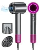DZDVO Hair Dryer, 160000RPM Ionic Blow Dryer with Diffuser (Dark Gray)
