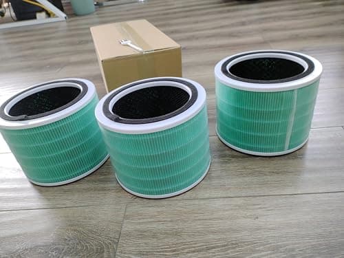 Improvedhand Core 200S Replacement Filter Compatible with LEVOIT Core 200S-P Air Purifier, 3 Stage Filtration, #Core 200S-RF, Green, Pack of 3