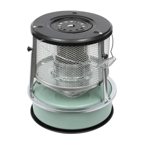 Portable Kerosene Heater 2600W Freestanding, 4.6L Green Outdoor Indoor Emergency Heating, Adjustable Height, Long-Lasting Heat for Garage Camping Rooms, Lightweight Safe Design