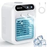 Portable Air Conditioners, Portable Cooling Fan, Quiet Portable AC with Water Tank, Personal Air Conditioner, Evaporative Air Cooler for Room, Bedroom, Office, Camping