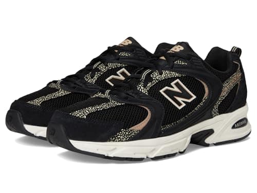 New Balance Unisex 530 Black/Flat Taupe Men 9.5,Women 11 Medium