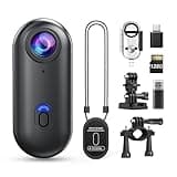 Losfom Z10 4K Action Camera, 128GB Wearable Sports Camera with Waterproof Case, Magnetic Clip, and Quick-Mount Accessories, Small Body Cam for Cycling, Diving, Travel (No WiFi No Bluetooth